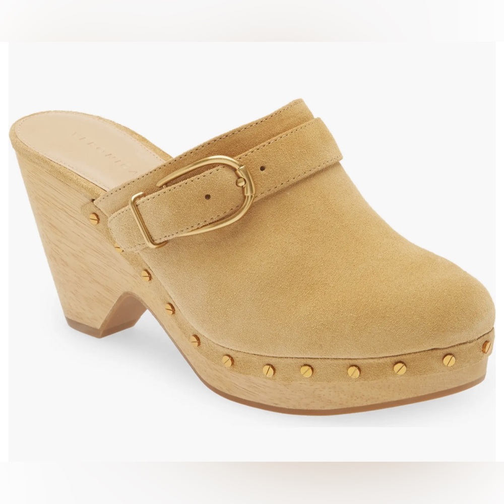 Veronica Beard Beige Hendrix Clog Sz 8